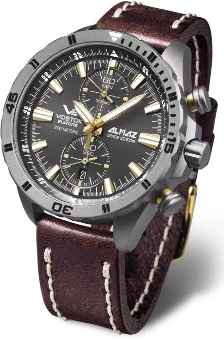 Vostok Almaz Space Station Titanium Chronograph Limited Edition Men's Watch 6S11-320H521