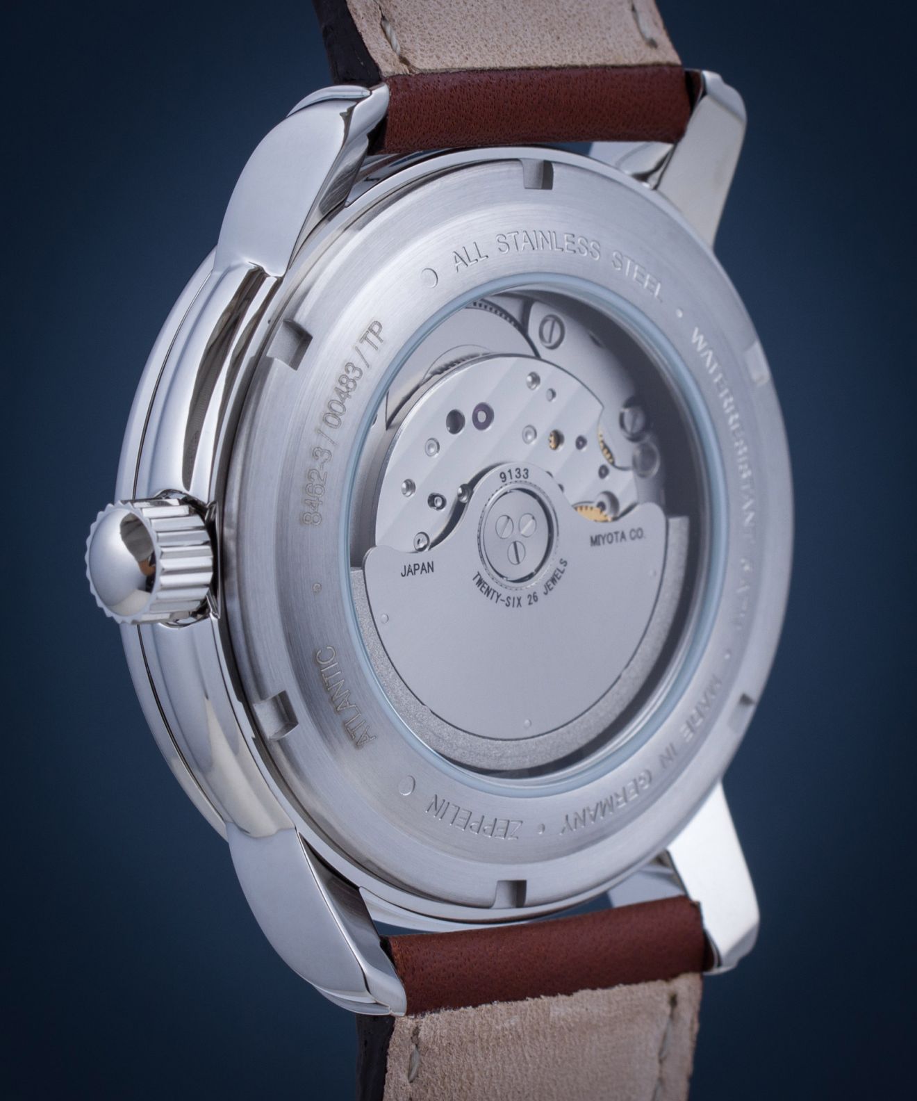 Zeppelin Atlantic Power Reserve 8462 - Orologio Automatico Uomo Con Riserva Di Carica, Quadrante Beige, Cinturino In Pelle, 43mm