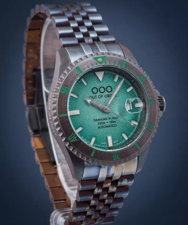 Out Of Order Swiss Automatico Green watch OOO.001-20.VE