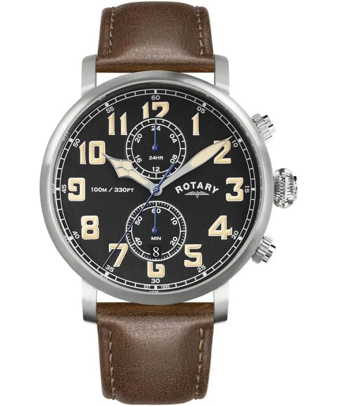 Rotary Heritage Pilot Chronograph gents watch RGS10000/04
