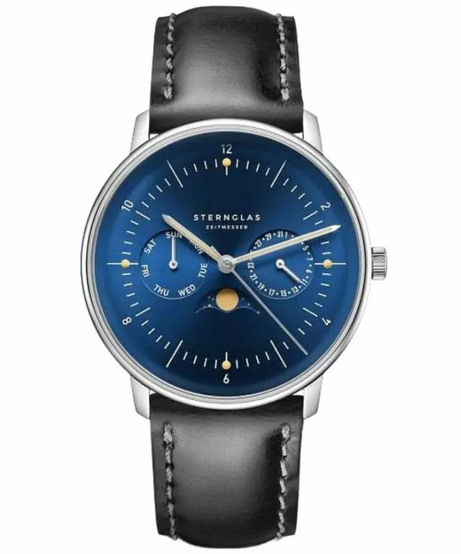 Sternglas Naos Moonphase gents watch S01-NM06-BR02