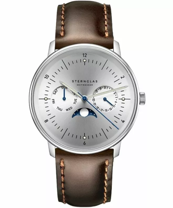 Sternglas Naos Moonphase gents watch S01-NM52-BR03
