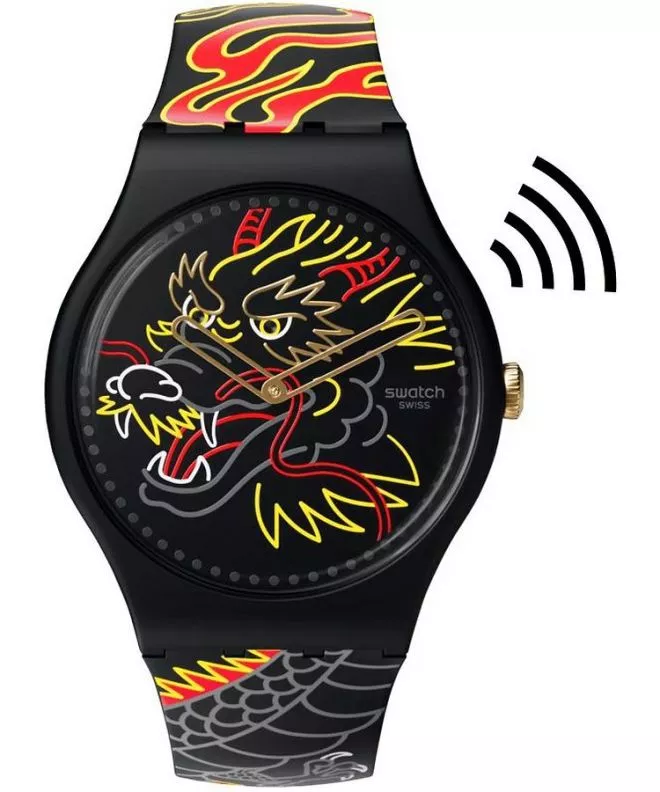 Swatch Dragon in Wind Pay! unisex watch SO29Z137-5300