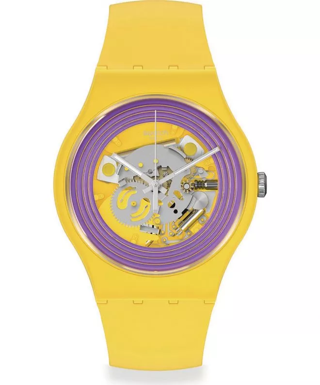 Swatch Purple Rings Yellow watch SO29J100