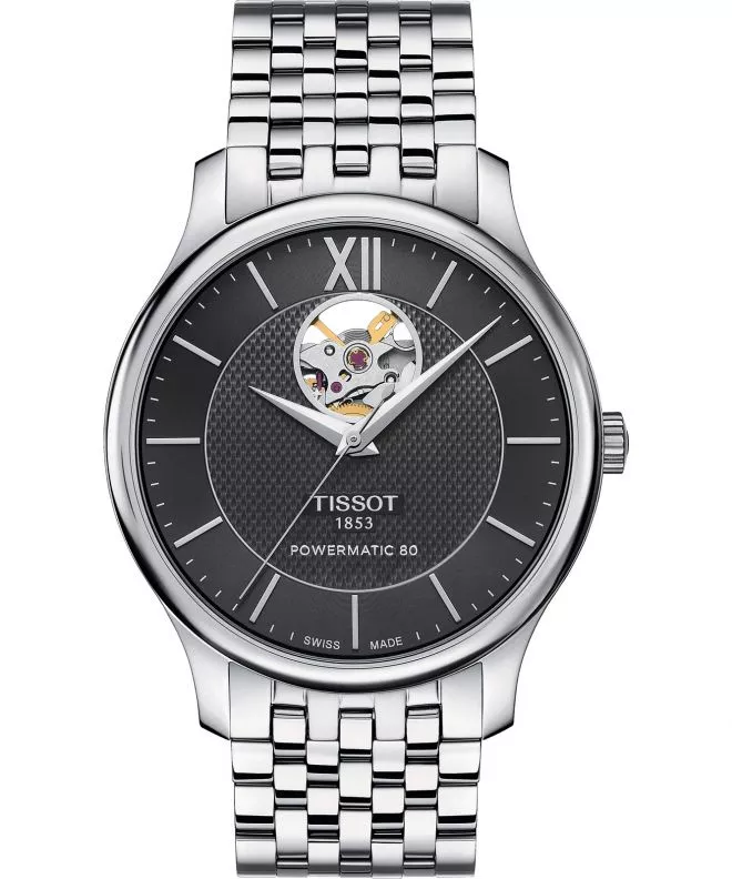 Tissot Tradition Powermatic 80 Open Heart Men's Watch T063.907.11.058.00 (T0639071105800)