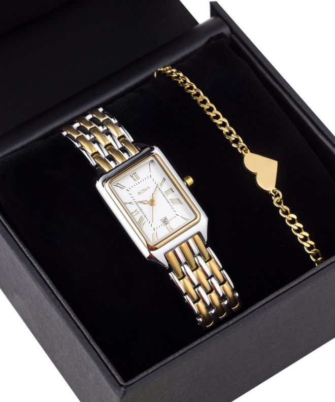 BOWA Barcelona White Silver-Gold Steel 23 Gift Set ladies watch BC2345-24-148S-419-02