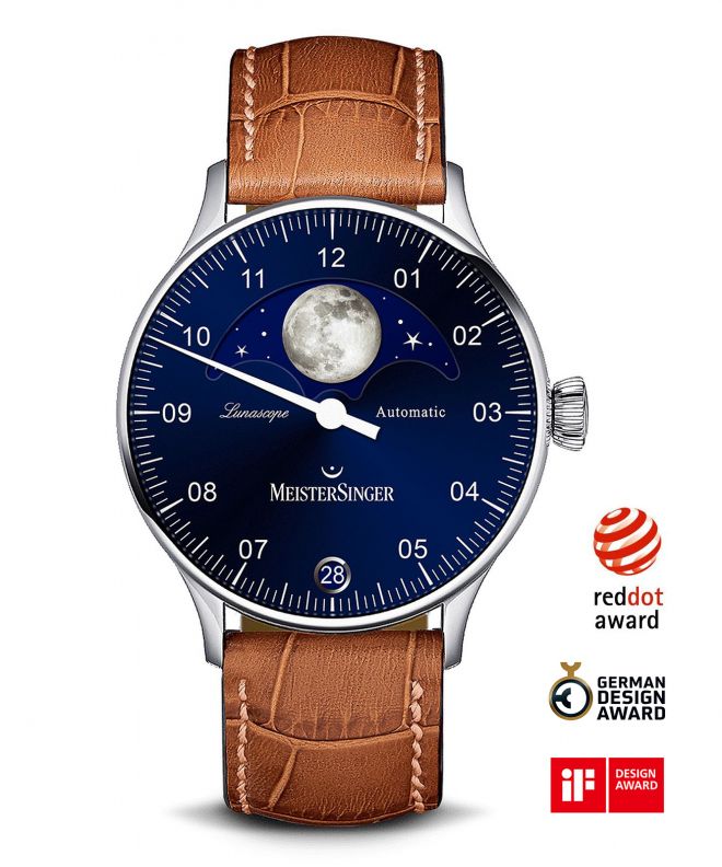 Meistersinger Lunascope Automatic gents watch LS908_SG03