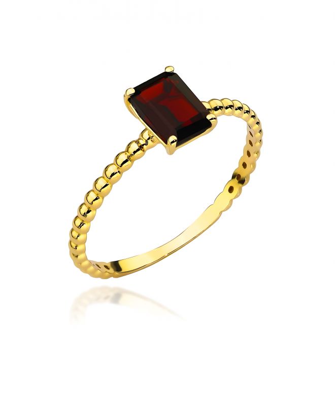 Bonore - Gold 585 - Garnet ring