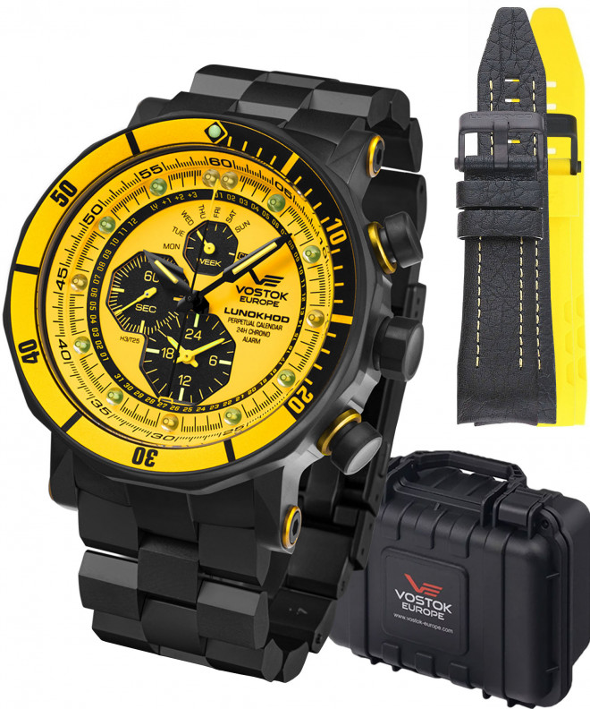 Vostok Europe Lunokhod-2 Limited Edition + 2 straps Vostok gents watch YM86-620C504-38345