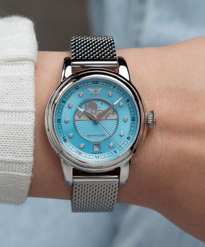 Aviator Douglas Moonflight Ice Blue Diamonds Limited Edition watch V.1.33.0.359.5