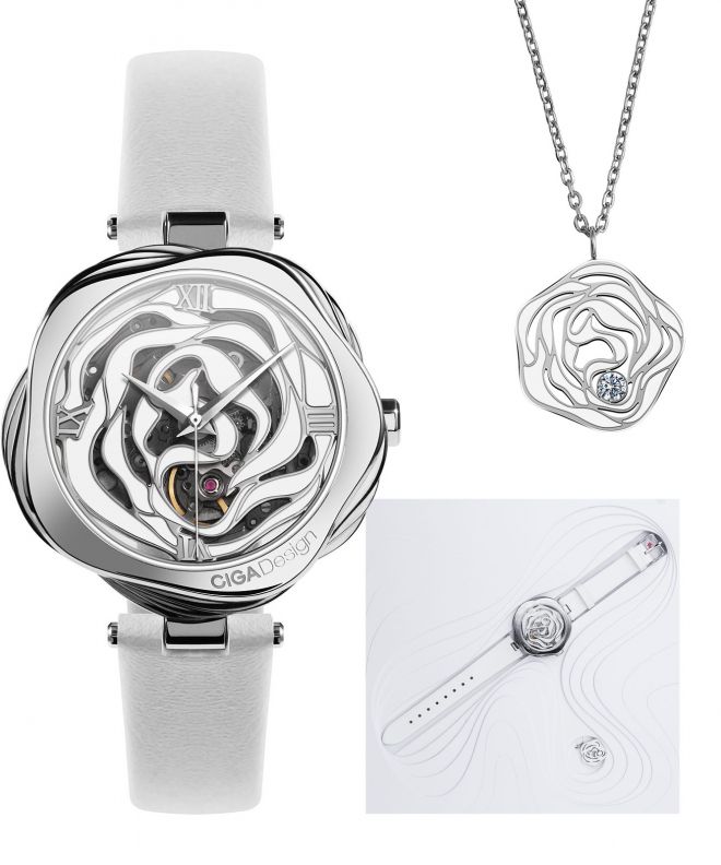 Ciga R Danish Rose Skeleton Automatic Men's Watch R022-SISI-W1