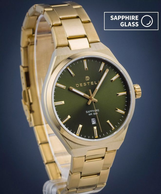 DESTELL Aries Green Gold Steel Sapphire watch AR404-04-204S