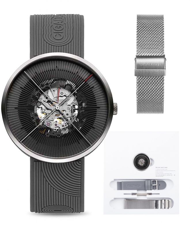 Ciga Design J Series Zen Karesansui Automatic Mechanical Skeleton watch SET J011-SIBL-W35