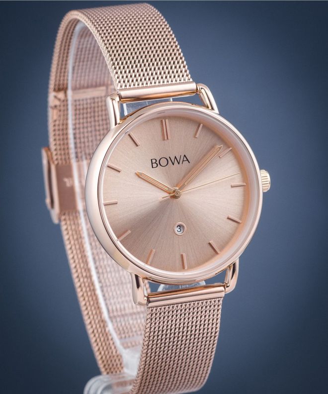 BOWA Milan Full Pink Gold Mesh 34 watch MI347-77-167M
