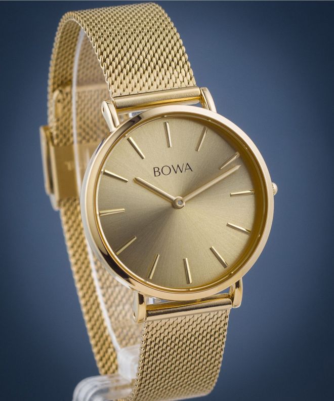 BOWA New York Petite Full Gold Mesh 34 women's watch NY344-44-184M