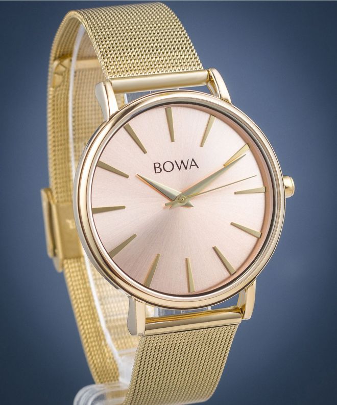 BOWA Praha Pink-Gold Mesh 38 watch PH384-124-184M