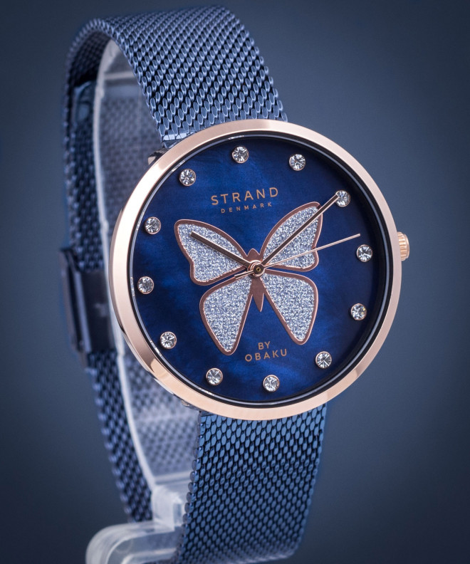 Strand by Obaku Butterfly ladies watch S700LXVLML-DB