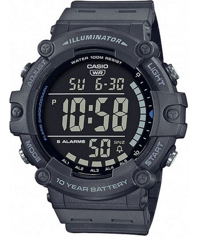 CASIO Illuminator World Time Digital Watch 100M Dive Alarm Chronograph  Running