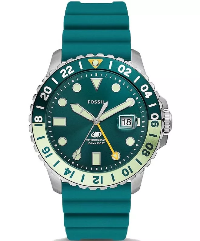 Fossil FS5992 - Blue GMT Watch •