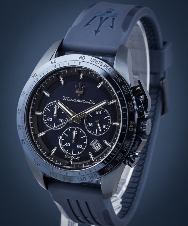 Maserati Solar Blue Orologio Uomo R8871649001 - Quarzo Al Titanio, Cassa 45mm In Acciaio PVD Blu, Cinturino In Acciaio, Impermeabile 10 ATM - 3
