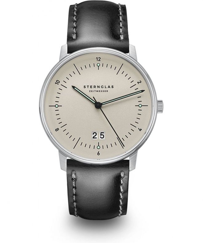 Sternglas Naos Big Date Alabaster gents watch S01-NAG26-BR02