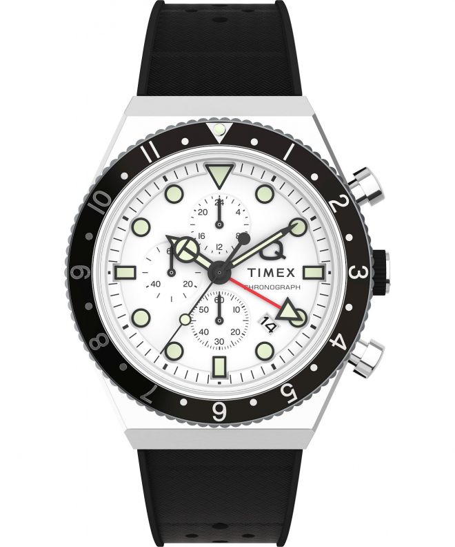 Timex Q Three Time Zone Chronograph watch TW2V70100