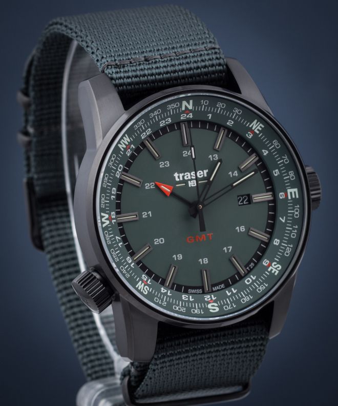Traser P68 Pathfinder GMT Green Men's Watch TS-109035