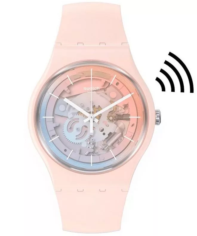 Swatch SO32P103-5300 - Bioceramic Fleetingly Pink Pay! Watch