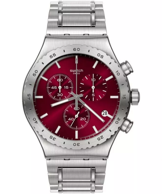 Swatch YVS499G New Irony Chrono Purple Irony Watch •