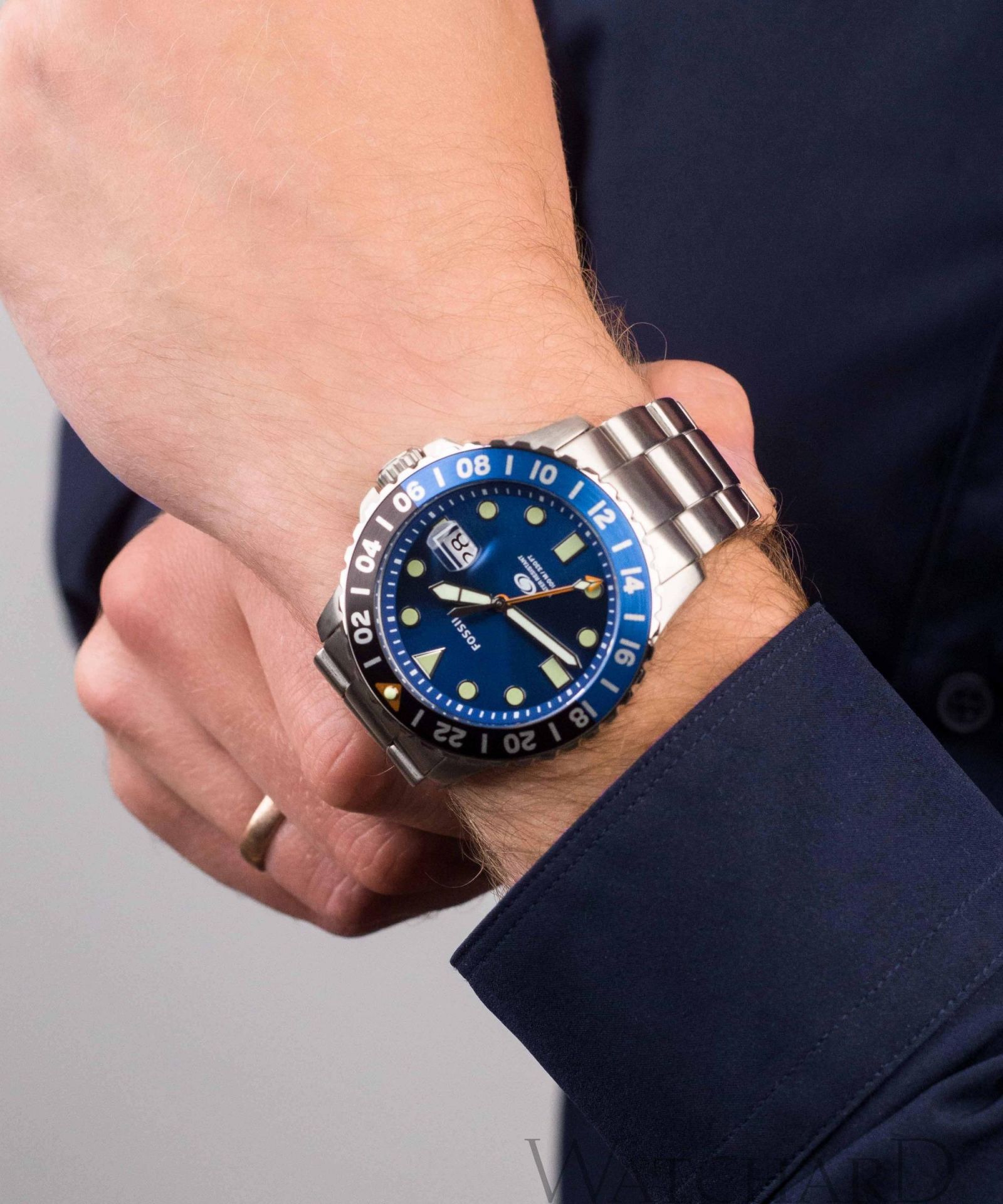 Fossil FS5991 - Blue GMT Watch • Watchard.com