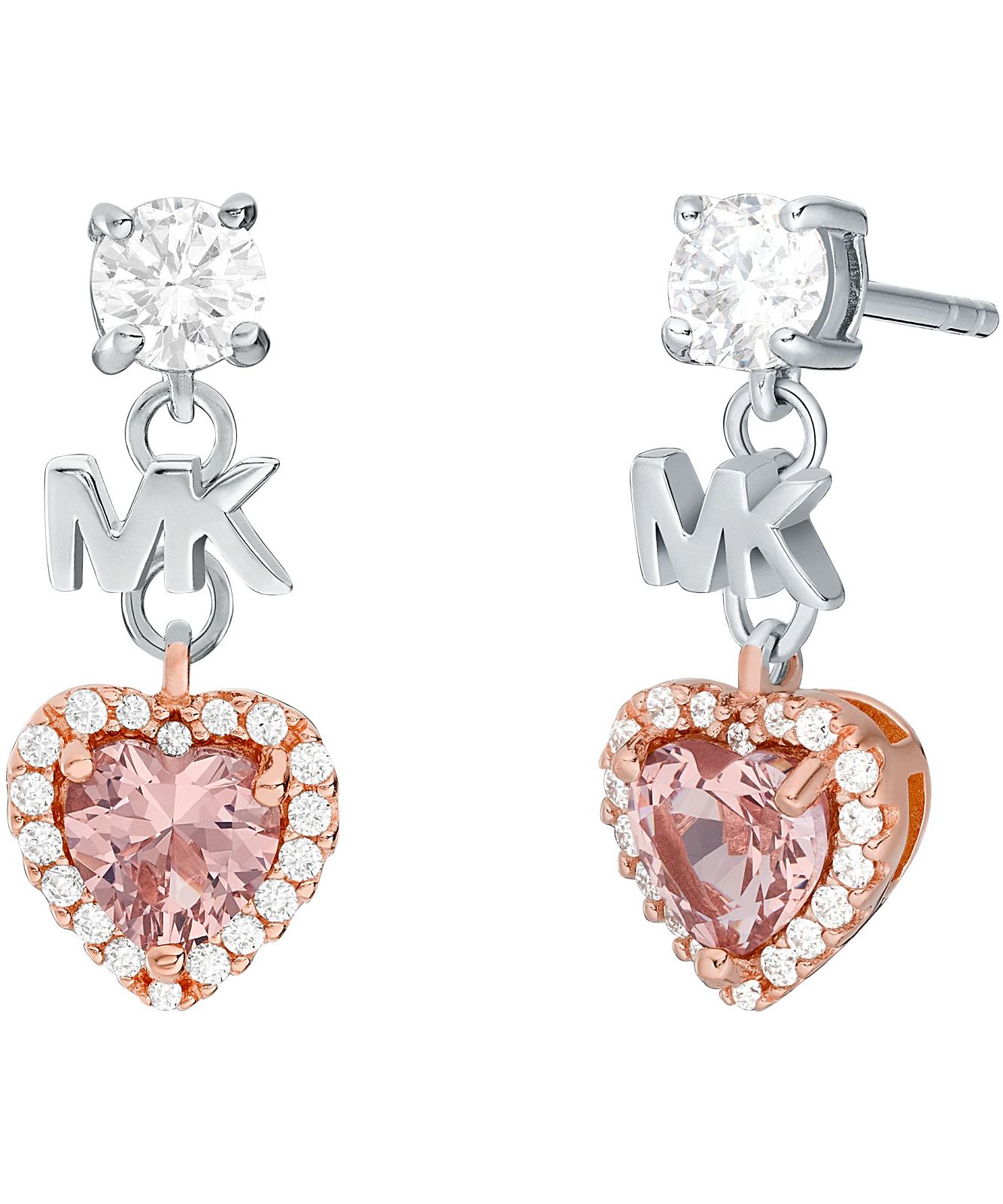 Crystal earrings Michael Kors Pink in Crystal - 24980787