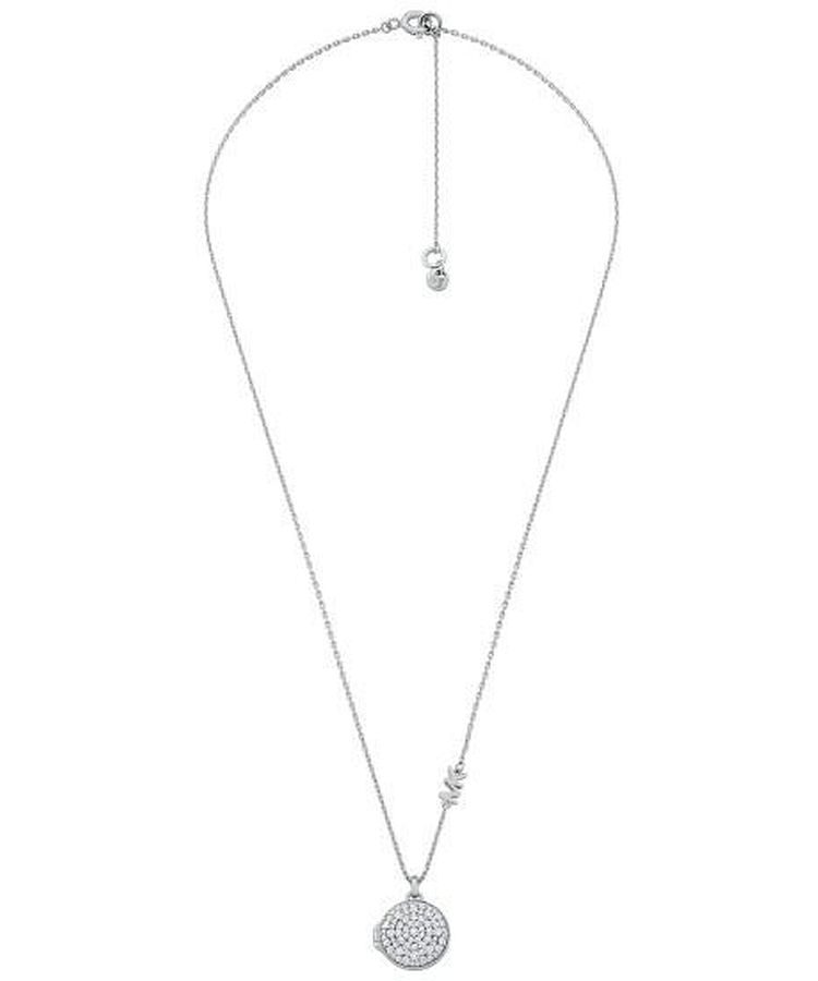 Michael Kors Sterling Silver Pavé Heart Locket Necklace - MKC1566AN040 -  Watch Station