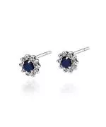 Bonore - White Gold 585 - Sapphire 0,15 ct earrings