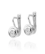 Bonore - White Gold 585 - Diamond 0,1 ct earrings