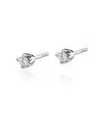 Bonore - White Gold 585 - Diamond 0,1 ct earrings