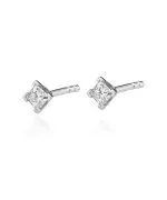 Bonore - White Gold 585 - Diamond 0,15 ct earrings