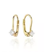 Bonore - Gold 585 - Diamond 0,08 ct earrings