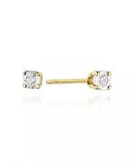 Bonore - Gold 585 - Diamond 0,03 ct earrings