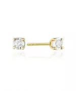 Bonore - Gold 585 - Diamond 0,08 ct earrings