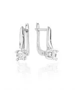 Bonore - White Gold 585 - Diamond 0,03 ct earrings