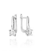 Bonore - White Gold 585 - Diamond 0,08 ct earrings