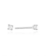 Bonore - White Gold 585 - Diamond 0,04 ct earrings