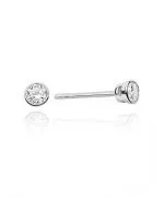 Bonore - White Gold 585 - Diamond 0,1 ct earrings