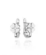 Bonore - White Gold 585 - Diamond 0,03 ct earrings