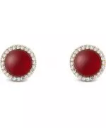 Daniel Wellington Audrey Red Agathe Gold earrings