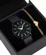 BOWA Praha Black-Gold Mesh 38 Gift Set ladies watch