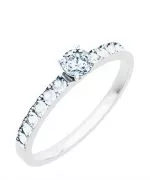 Bonore - White Gold 585 - Diamond 0,4 ct ring