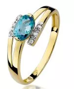 Bonore - Gold 585 - Topaz 0,5 ct ring