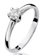 Bonore - White Gold 585 - Diamond 0,15 ct ring