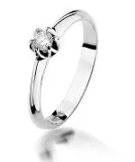 Bonore - White Gold 585 - Diamond 0,1 ct ring